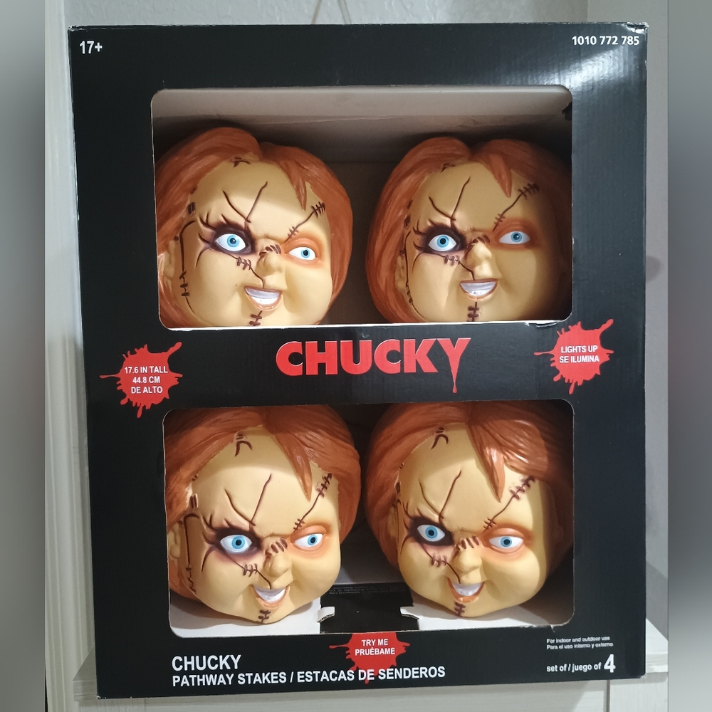 Chucky Pathway Stakes Blow Mold Child Play Killer Doll Halloween New